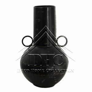 Handmade Modern <b>Black</b> Aluminium and Iron Metal Tabletop <b>Vase</b> Home Decor for Wedding Lounge Christmas Holidays and Restaurants - Product Image 3