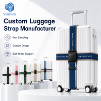 Sangle de bagage de voyage réglable en sangle élastique avec boucle à dégagement rapide en polyester/nylon, couleurs et motifs personnalisés pour valise