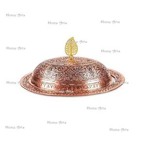 Plat à beurre de service martelé en acier inoxydable avec vaisselle de cuisine de forme ronde de la plus grande qualité - Product Image 4