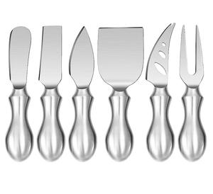 Juego de cubiertos de 4 Uds., bonitos cubiertos de acero inoxidable, mango de cerámica en forma de queso, vajilla de cocina apta para lavavajillas, incluye cuchillo - Product Image 2