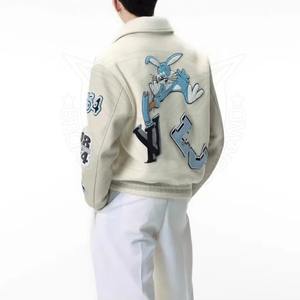 Vestes d'université élégantes à col montant pour hommes et femmes, mélange de polyester et de coton coupe-vent écologique pour la superposition de vêtements de tous les jours - Product Image 3