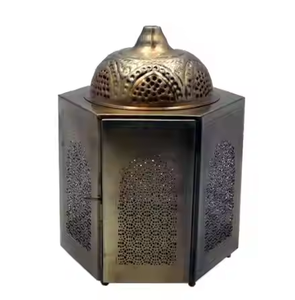 Linterna de hierro decorativa de Ramadán del fabricante indio, vela de acabado y diseño de Metal Premium de decor IMPEX - Product Image 6