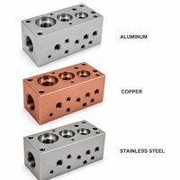 Collecteur hydraulique en acier inoxydable courbé pour galeries de flux internes, usinage CNC personnalisé pour surfaces usinées et anodisées