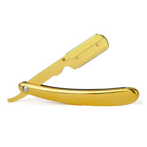 Soporte de maquinilla de afeitar de corte de pelo de una sola hoja recta de acero inoxidable puro para maquinillas de afeitar para hombres maquinilla de afeitar de garganta - Product Image 1