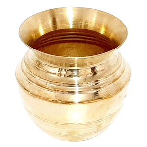 Lota de Latón Puro Vintage de Alta Calidad con Acabado Pulido para Uso en la Cocina, Artículo de Cocina Árabe Antiguo Lutiya - Product Image 2