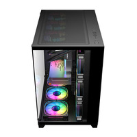 ATX PC case Full Tower Gaming Computer Chassis with 270° Panoramic Tempered Glass, Gaming Desktop Pc Hosting case