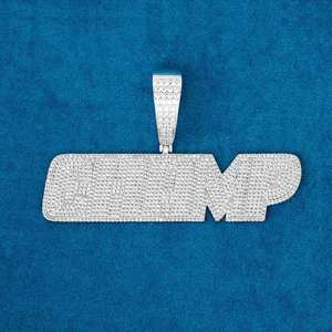 Bijoux en diamant en argent Sterling 925 à la mode pour hommes plaqué argent pendentif fantaisie lettre coupe Moissanite Style hip-hop pendentif à breloque - Product Image 1