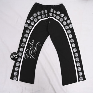 High quality Embroidery Running breathable wholesale Oversized manufacturer customized <b>flare</b> joggers Windbreaker trouser pants - Product Image 1