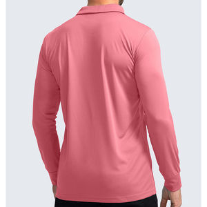 เสื้อโปโลแขนยาวผู้ชาย ปักโลโก้ได้ ผ้าเรียบสีพื้น ระบายอากาศได้ดี คุณภาพสูง - Product Image 2