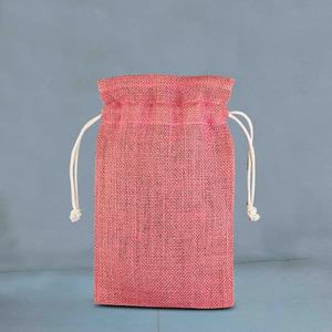 Nuevas bolsas de lona de yute duraderas de tamaño de bolsillo rosa, bolsa ecológica, bolso de fibra Natural resistente para comestibles y uso diario - Product Image 1