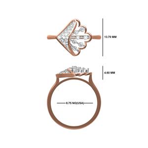 GIA ได้รับการรับรองเครื่องประดับทอง10K 14K 18K แหวนเพชรที่มีน้ำหนักเบาไม่ซ้ำใครราคาไม่แพง - Product Image 2