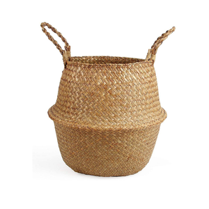 Artisanat de panier de ventre de jonc de mer écologique personnalisé du fabricant vietnamien pour le stockage décoratif - Product Image 2