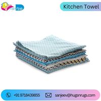 Serviette de cuisine en coton tissé décorative professionnelle, écologique, séchage rapide, légère, personnalisable, prix compétitif, provenance Inde
