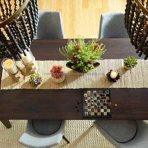 Juego de 3 candelabros de huracán de madera con diseño de tuerca hexagonal para mesa de comedor candelabro para Hotel Festival sala de estar - Product Image 5