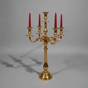 Candélabre européen en métal fait à la main bougeoir de mariage pièce maîtresse or noël décoratif bougeoir exportateur d'usine - Product Image 5