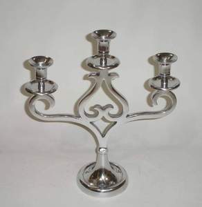 Candelabro de Menorah judía de aluminio de primera calidad para centro de mesa, candelabros de lujo modernos polacos brillantes para Decoración - Product Image 3