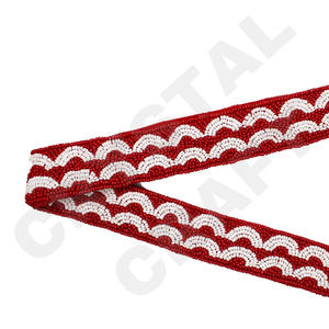 Empreinte de pattes de chien personnalisée en or blanc perles de rocaille sangles de sac 'Hook Em Horns' accessoire à la mode perlé sangle de sac à main - Product Image 2