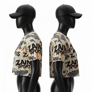 Camiseta Corta para Mujer, Premium, 180 GSM, Jersey de Algodón, Tela Suave, Impresión Completa, Logotipo Personalizado, Camiseta para Mujer - Product Image 3