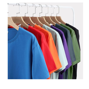 T-shirts pour hommes en coton 100% écologiques, anti-froissement, de gros, poids lourd, taille plus, respirants, confortables, manches courtes - Product Image 2