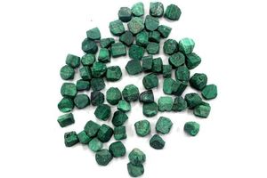 อัญมณีมาลาไคต์แท้8-10มม. 25ชิ้นอัญมณีหลวมแร่มรกตธรรมชาติรูปร่างไม่สม่ำเสมอสำหรับทำเครื่องประดับ - Product Image 3