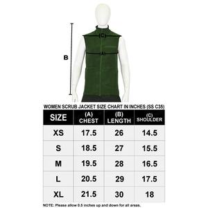 BFW rayonne/Nylon/Spandex femmes fermeture éclair avant tricot gommages vestes gilet sans manches gommage vestes infirmière unisexe solide gommage gilet - Product Image 6