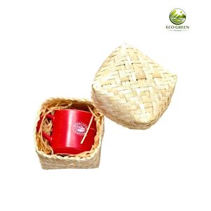 Caja de Almacenamiento Multiusos Hecha a Mano de Bambú con Tapa para Joyas, Dulces, Regalos de Boda y Decoración de Mesa - Product Image 3