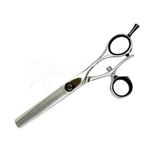 กรรไกรตัดบางแบบหมุนได้มืออาชีพพร้อมด้ามจับที่ออกแบบตามหลักสรีรศาสตร์และฟันสแตนเลสแหลมคม - Product Image 1