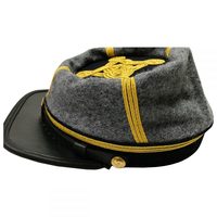 Gorra de Visera de Algodón y Poliéster con Bordado de Insignia de Coronel de Infantería Confederado Civil, Ajustable, de PVC