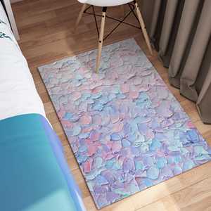 Alfombras con Estampado de Pintura Acrílica, Alfombra Abstracta, Alfombra Rosa, Alfombras Modernas, Alfombra Delgada No Tejida - Product Image 4