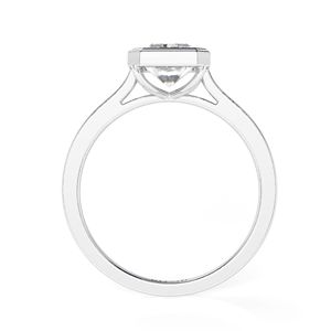 1.00CT Anillo de compromiso de diamante de forma radiante para mujer - Product Image 3