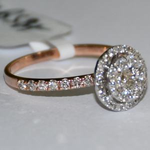 Bague en diamant naturel véritable or 14 carats 18 carats coupe brillante bijoux de déclaration certifiés par une tierce partie pour son cadeau d'anniversaire de mariage - Product Image 5