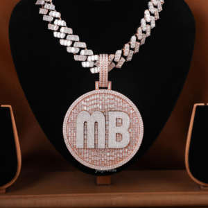 MB Round Club personalizado Moissanite diamante colgante 925 plata esterlina completo Iced Out Hip Hop Moissanite colgante regalo para hombres - Product Image 2