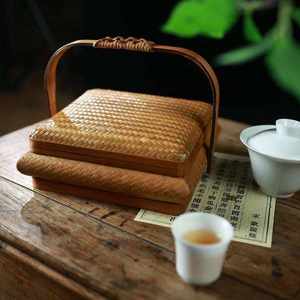 Cesta de picnic ecológica de ratán natural, redonda, de mimbre, para camping, nuevo diseño, fabricada por VgreenArt de Vietnam. - Product Image 4