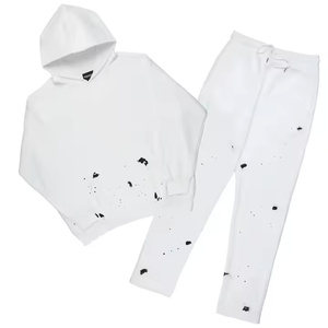 Fabricants de vêtements Logo personnalisé Polyester/coton teint uni Pantalon évasé unisexe à capuche Pantalon de survêtement Jogging Gym Hiver - Product Image 6