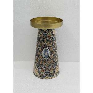 Personnalisé métal et verre ouragans bougeoir décalcomanie émail fini maison dessus de table décoratif fait à la main personnalisé - Product Image 3