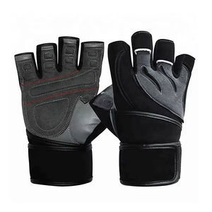 Venta al por mayor Fitness transpirable ventilado medio dedo levantamiento de pesas ejercicio deportes entrenamiento ciclismo gimnasio guantes hombres - Product Image 4