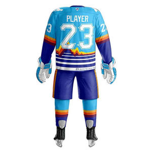 Ensemble de tenue de hockey sur glace personnalisé de haute qualité 2025, double face réversible, sublimation, écologique, coupe-vent, séchage rapide, pour hommes, OEM - Product Image 2