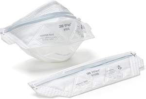 Mascarilla desechable 3M 9105 Vflex para respirador, diseño plisado plegado en forma de V, tela no tejida, filtración de alta eficiencia - Product Image 4