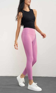 OEM logotipo personalizado Leggings para mujeres deportes Yoga gimnasio entrenamiento Fitness gimnasio Leggings con bolsillos, moda Athleisure ropa deportiva - Product Image 3