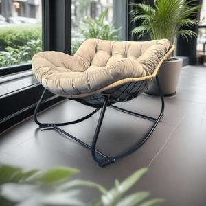 Chaise berçante inclinable pour adulte Chaise de détente simple pour balcon <span class=keywords><strong>Salon</strong></span> Maison <span class=keywords><strong>Salon</strong></span> paresseux - Product Image 5