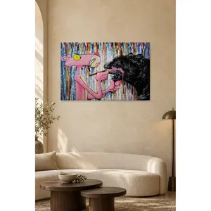 Impression sur toile Graffiti Panthère Rose et Panthère Noire Fida - Product Image 5