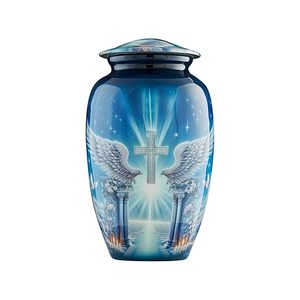 2025 New <b>Large</b> Metal Cremation <b>Urn</b> for Human and Pet Ashes Decorative Adult Burial Funeral Supplies with Polished <b>Urns</b> - Product Image 2