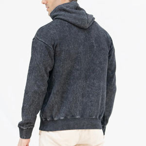 Best Selling Product Custom Made Men's Acid <b>Wash</b> Hoodie High Quality Basics Cotton Blended Washed Hoodies For <b>Boys</b> - Product Image 2