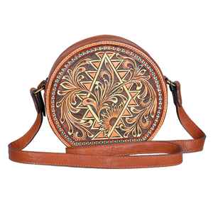 Autumn Bohemian Cowhide <b>Handbag</b> for Women Genuine Leather Canteen Bag New Western Fashion <b>Tassel</b> Custom Color - Product Image 1