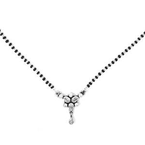 925 Sterling Silver Traditional Mangalsutra <b>Necklace</b> with Zircon Black Beads and <b>Pearl</b> <b>Gold</b> Main Material Gift for Her - Product Image 2