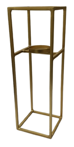 <b>Candle</b> <b>Holder</b> Stand Modern Geometric Frame Design Antique Gold Finish Decorative <b>Floor</b> Table <b>Candle</b> Stand for Home Event Decor - Product Image 3