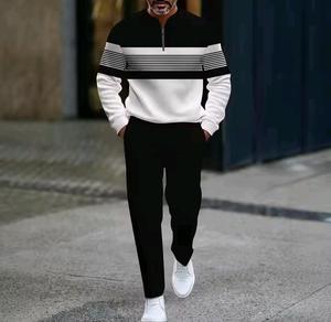 Ropa de Diseño de Moda Masculina de Lujo, Ropa Deportiva Informal y Versátil de Punto Personalizada, Traje Masculino para Otoño e Invierno - Product Image 2