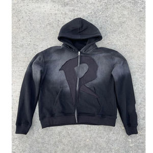 Vente en gros Sweat à capuche confortable à imprimé bouffant pour hommes avec logo en relief, parfait pour les vêtements de sport streetwear ou les tenues d'hiver quotidiennes - Product Image 6