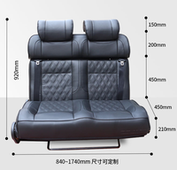 Asiento Cama para Autocaravana, Asientos para Pasajeros, Asientos Plegables para Furgoneta, Asientos Personalizados de 2 Plazas, Sofá Cama de Cuero