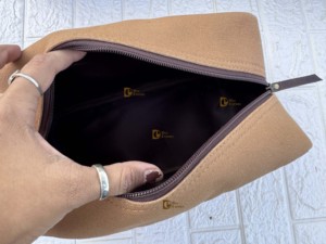 New Arrival Genuine Leather Zipper Men & <b>Women</b> <b>Toiletry</b> Organizer Travel Cosmetic real Leather Makeup <b>Bags</b> With Handle - Product Image 6